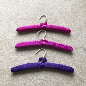 Pink and Purple Satin Padded hangers